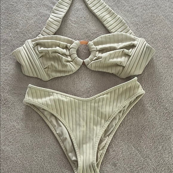 Montce Ribbed Cream Bikini Set - Picture 1 of 4